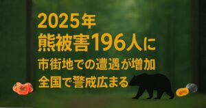 2025年の熊被害は196人に｜環境省が4〜10月の状況を発表